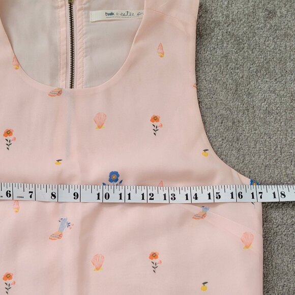 Twik & Estee Preda Floral Pink Mini Dress Size US M - Picture 7 of 8